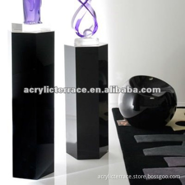 black Acrylic lucite pedestal